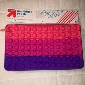 Pop it Fidget Pencil School Supplies Pouch with Zipper Closure One Sided